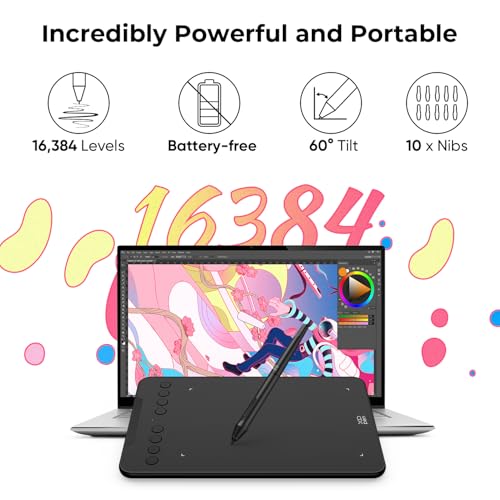 XP-PEN تابلت الرسم XPPen Deco Mini7 V2 المحدث - 16384 مستوى من الضغط مع قلم بدون بطارية، 7 × 4 لوحة رسم OSU، 8 مفاتيح اختصار للفن الرقمي، التعليم، الألعاب، تابلت جرافيك للكروم، الكمبيوتر، ماك، أندرويد - Image 2
