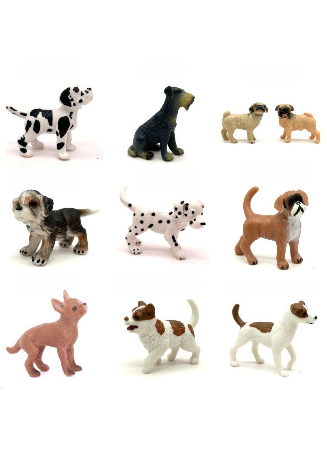 Generic - Mini Puppy Simulation Solid Animal Model Chai Dog Poodle Boxer Dog Dalmatians Shar Pea Model Toy-Color:127-2314 Shapi Cubs - Image 1