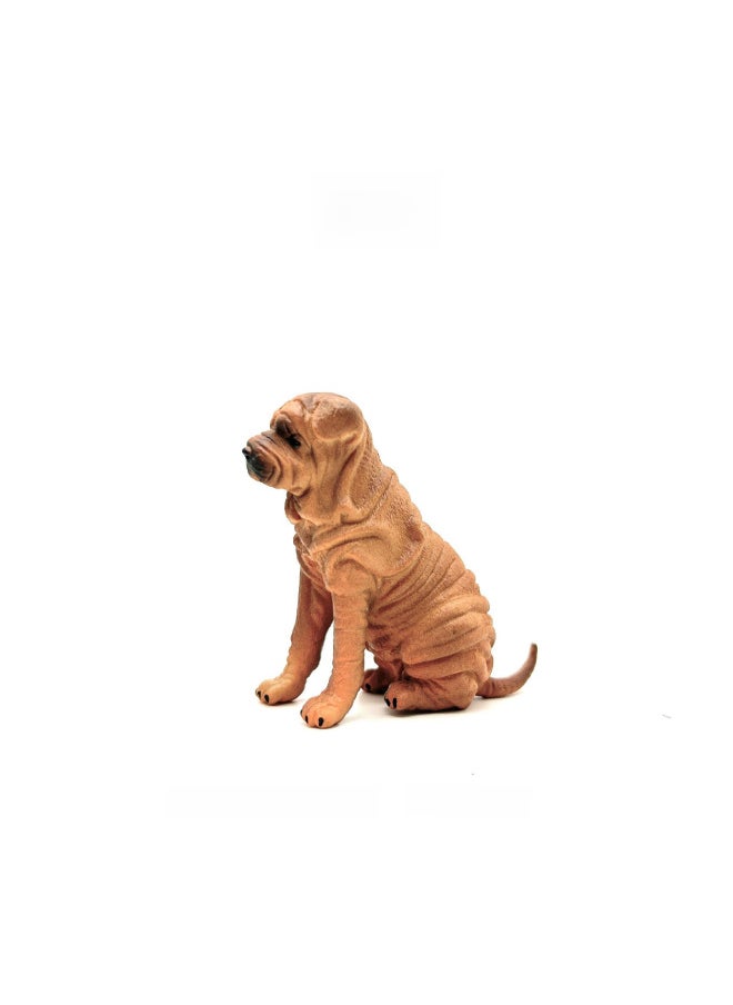 Generic - Mini Puppy Simulation Solid Animal Model Chai Dog Poodle Boxer Dog Dalmatians Shar Pea Model Toy-Color:127-2314 Shapi Cubs - Image 1