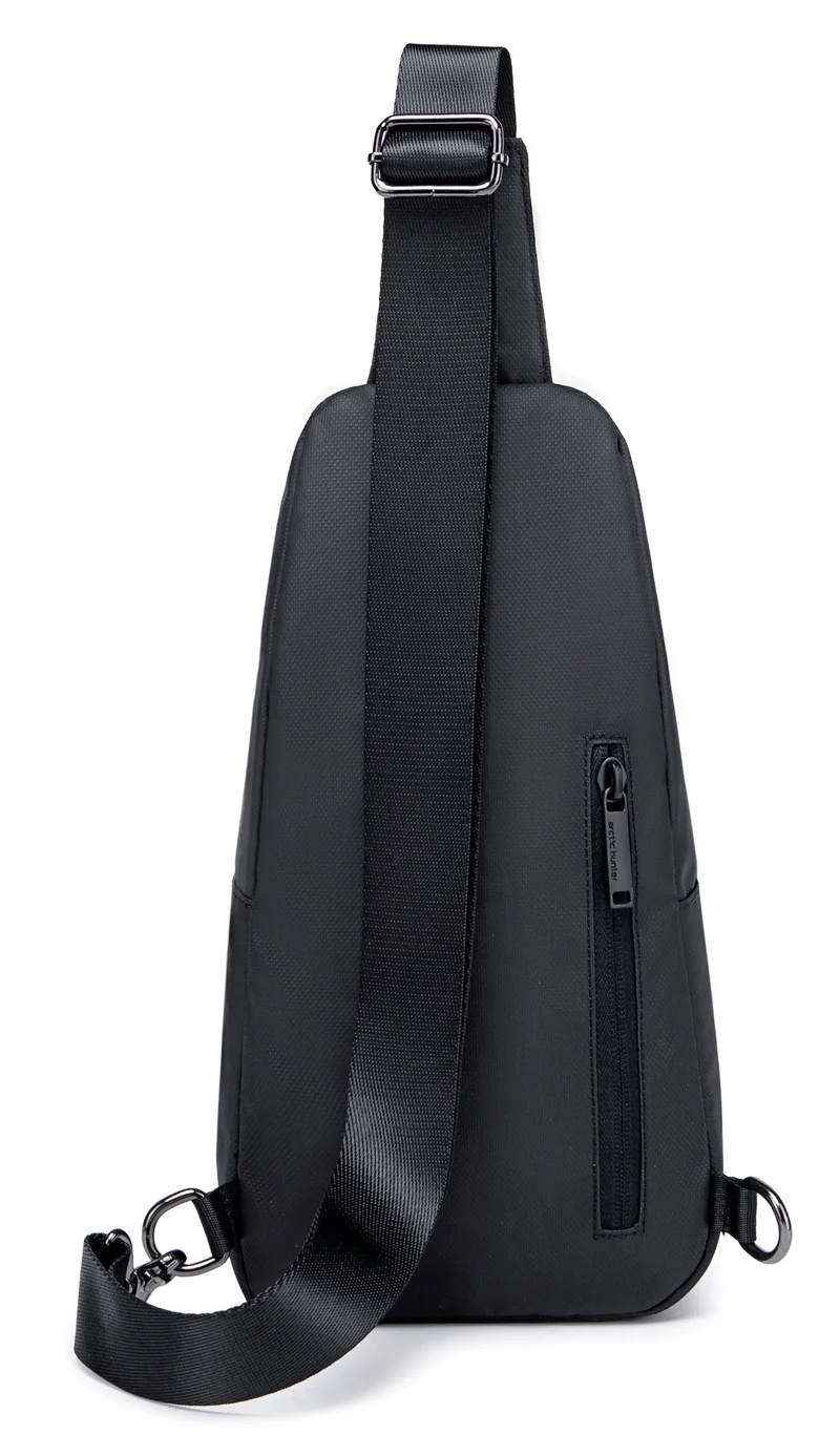 Arctic Hunter  Sling Bag for Men and Women, Water Resistant Durable Small Shoulder Daypack with Built in Earphone Jack and Shock Proof Compartments, XB13001, Black  | Best Price UAE
