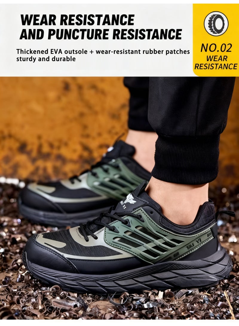 سكاي فيو أحذية فولاذية للرجال والنساء خفيفة الوزن ومريحة للسلامة، أحذية رياضية مقاومة للانزلاق ومقاومة للثقب، أحذية عمل آمنة، صناعة البناء، مستودعات، مقاسات من 40 إلى 46 - Image 3