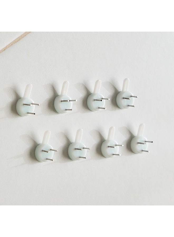 Home Box Hardwall Hooks - Set of 8 in Light Blue - Image 1