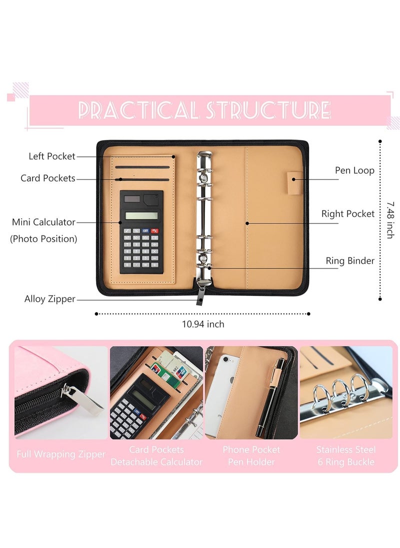 Budget Binder with Zipper Envelopes, Cash Envelopes for Budgeting, A6 PU Leather Budget Planner with Cash Envelopes Calculator, Bill Money Organizer for Cash Saving Budget System Wallet Pink - pzsku/ZEA44E862116EED3A1AEEZ/45/_/1713596835/d1141efc-6526-4b8d-bb39-953bd94661c0