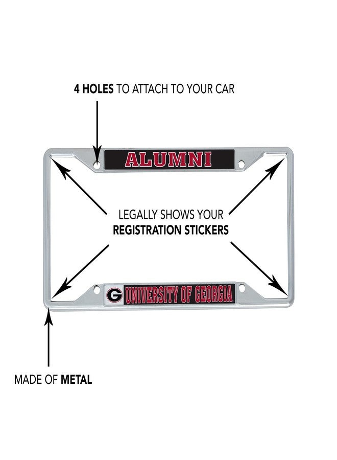 Desert Cactus University of Georgia Car Accessories Bulldogs Metal License Plate Frame and Tag Holder for Front or Rear of Car (Alumni) - Image 5