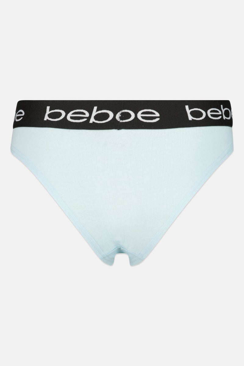 bebe Women 3 Pcs Brand logo Thong Panty Set, Multicolor - Image 5