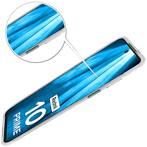Casotec Crystal Clear Back Case for Mi Redmi 10 Prime | Raised Bumps for Camera & Screen Protection | Clear Soft Silicone Back Case Cover for Mi Redmi 10 Prime (TPU | Transparent) - Image 3