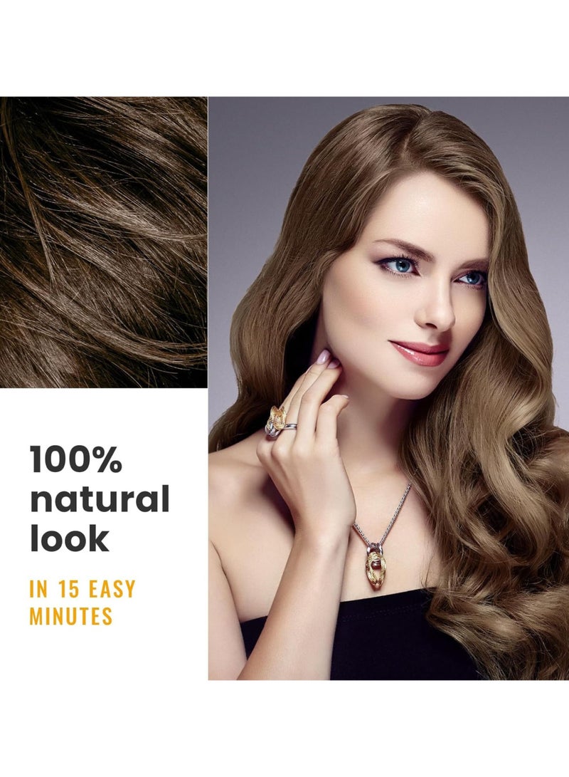 D Beauty 500ML Mokeru Ginger Hair Color Shampoo, Dark Coffee Hair Dye Colour Shampoo Design for White Grey Hair, Ammonia Free Long Lasting Color, Natural Plants Fragrant Smell No Damage to Hair for Women & Men - Image 3