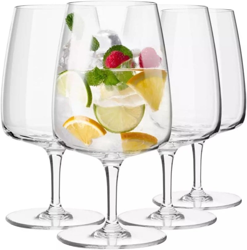 Krosno  Stemmed Tulip Water Glasses Set of 4 112 oz Ideal Goblets for Dessert Cocktails Juice Drinking Glasses LeadFree and Safe Dishwasher Safe Made in Europe - Image 1