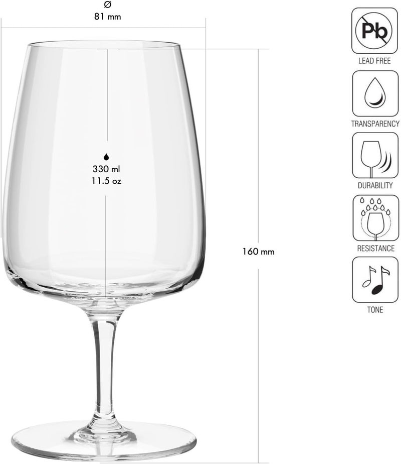 Krosno  Stemmed Tulip Water Glasses Set of 4 112 oz Ideal Goblets for Dessert Cocktails Juice Drinking Glasses LeadFree and Safe Dishwasher Safe Made in Europe - Image 2