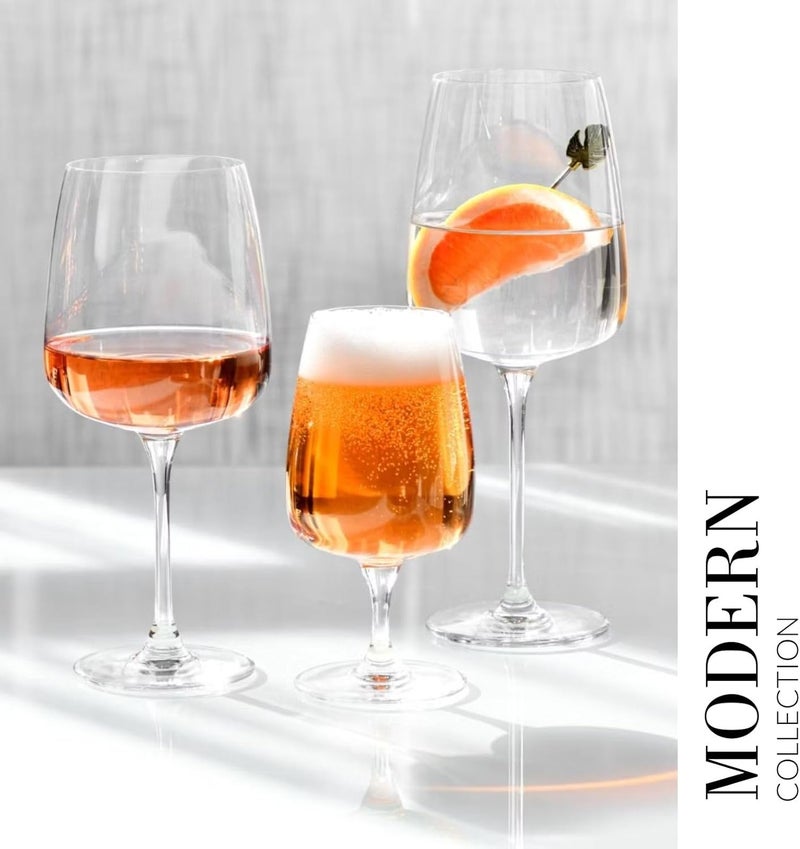 Krosno  Stemmed Tulip Water Glasses Set of 4 112 oz Ideal Goblets for Dessert Cocktails Juice Drinking Glasses LeadFree and Safe Dishwasher Safe Made in Europe - Image 5