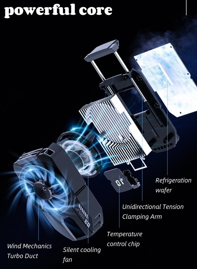 مبرد سلكي لمبرد الهاتف المحمول مزود بمبرد سلكي مزود بتحويل التردد الذكي بالذكاء الاصطناعي لعرض درجة الحرارة في الوقت الحقيقي - Image 5