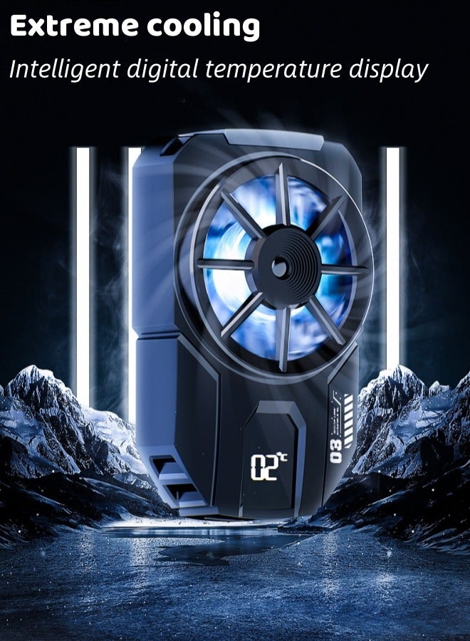 مبرد سلكي لمبرد الهاتف المحمول مزود بمبرد سلكي مزود بتحويل التردد الذكي بالذكاء الاصطناعي لعرض درجة الحرارة في الوقت الحقيقي - Image 4