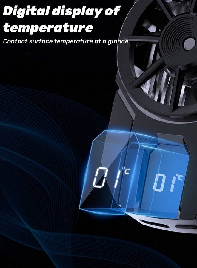 مبرد سلكي لمبرد الهاتف المحمول مزود بمبرد سلكي مزود بتحويل التردد الذكي بالذكاء الاصطناعي لعرض درجة الحرارة في الوقت الحقيقي - Image 3