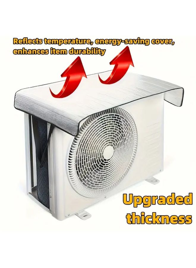 Heavy Duty Waterproof UV Resistant Air Conditioner Cover 1 Silvery Color - Image 1