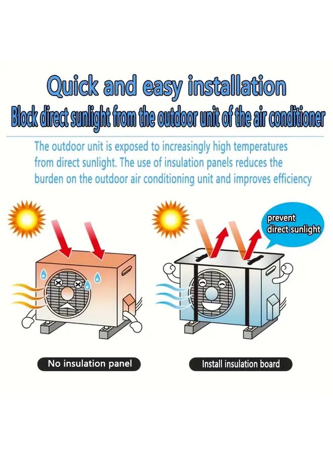 Heavy Duty Waterproof UV Resistant Air Conditioner Cover 1 Silvery Color - Image 5