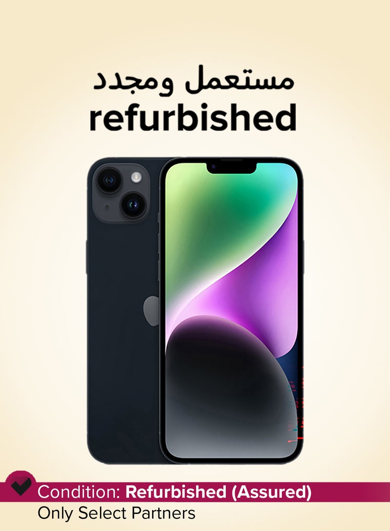 ابل  مجدد - آيفون 14 128 جيجابايت منتصف الليل 5G مع فيس تايم - النسخة الأمريكية (e-SIM فقط) - Image 1