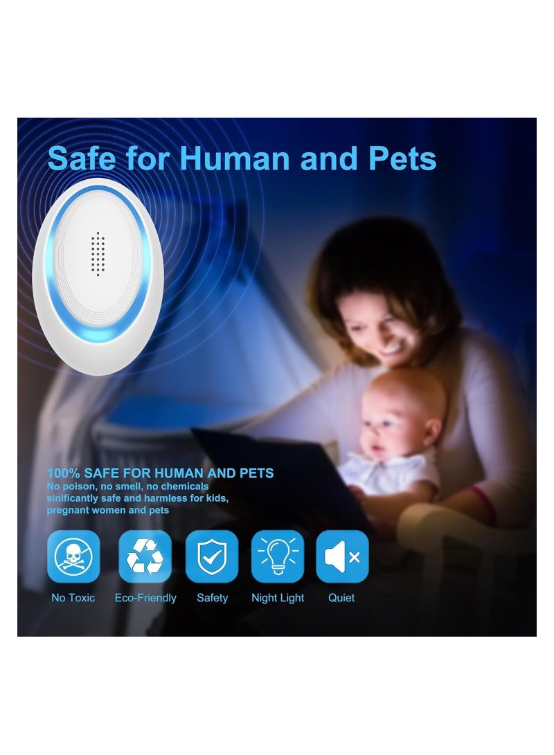 SYOSI Ultrasonic Mosquito Repellent, Electronic Pest Repeller Plug in for Mosquito,Mice,Roach,Spider,Insects, Indoor Pest Control for Living Room, Garage, Office, Hotel (4 Pack) - Image 5