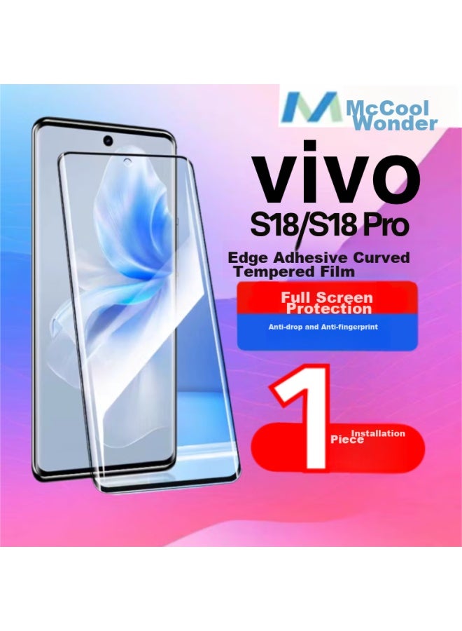 Maikuqi Tempered Glass Screen Protector For Vivo S18/s18 Pro, Full Coverage Protective Film, Hd Clear, Wear-resistant, Anti-fingerprint Front Film - Image 1