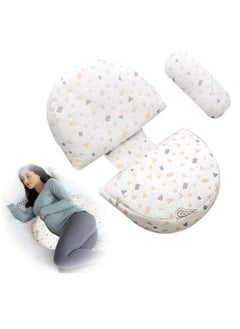 POWER Pillows for Sleeping, Feeding Baby Side Sleeping Pillow, Support for Back, Legs, Belly, Hips of Pregnant Women, Detachable and Adjustable with Pillow Cover  - Image 1