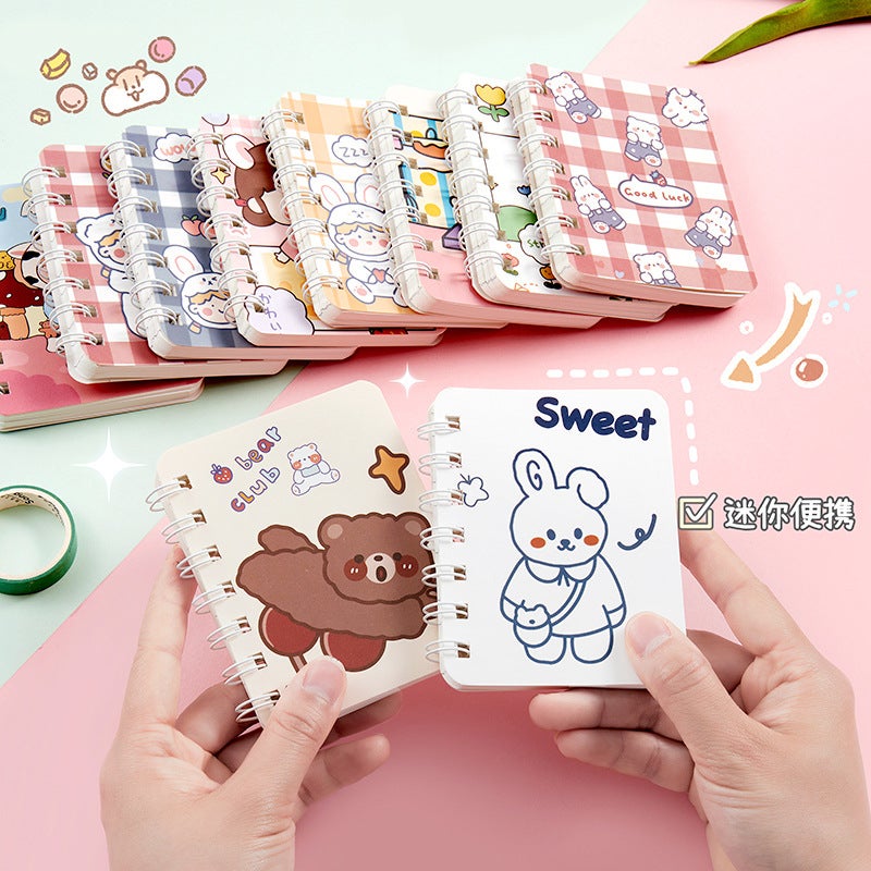 A7 Cartoon Coil Book High Color Value Small Size Notepad Portable Rollover Notebook Student Stationery Mini Book - Image 2