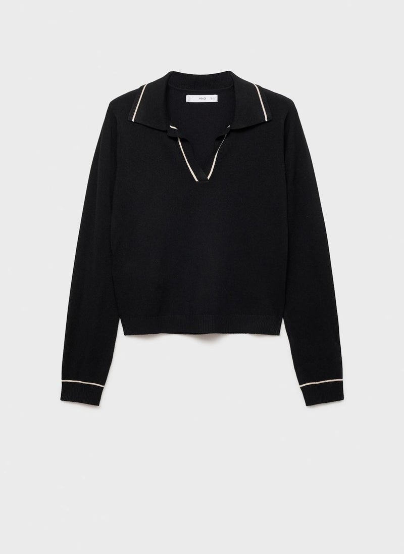 MANGO - Jersey With Contrasting Lapels And Trims - Image 1