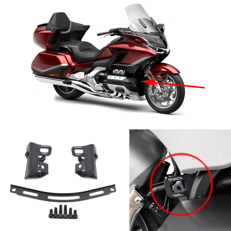 Panical Front Tie Down Brackets Lashing Bracket Mount Kit Tow Hitch Frame Tied Car Buckle for Honda Goldwing GL1800 F6B 20182024 Motorcycle Black