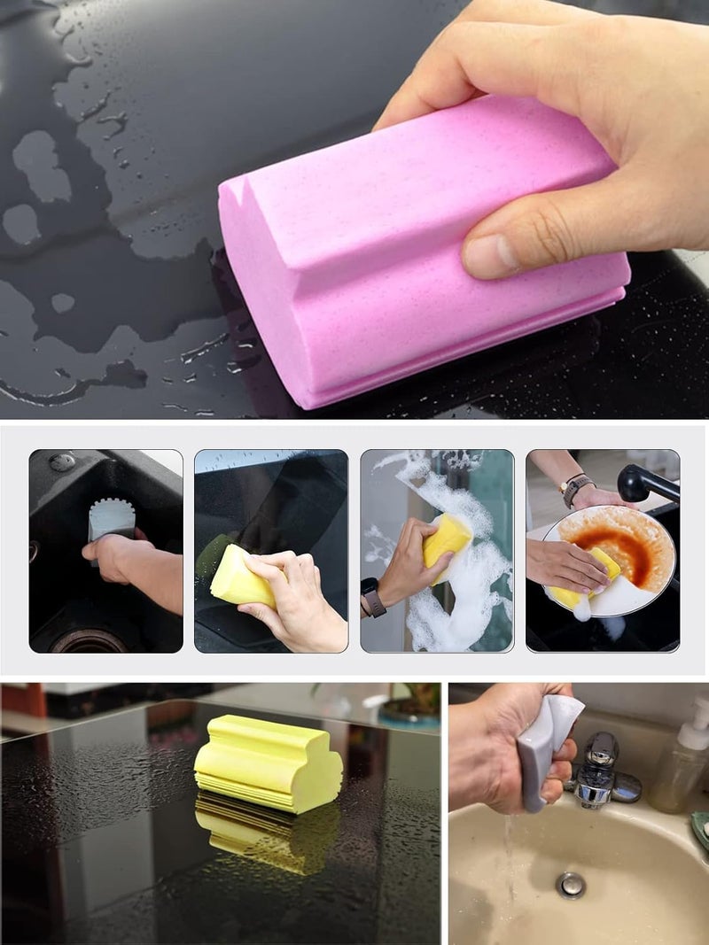 Fayby HighDensity PVA Sponge Car Wash Damp Cleaning Block MultiFunctional Household Car Cleaning Duster for Water Absorption and Stain Removal for Blinds Glass Windows 2 Psc_Multicolor - Image 4