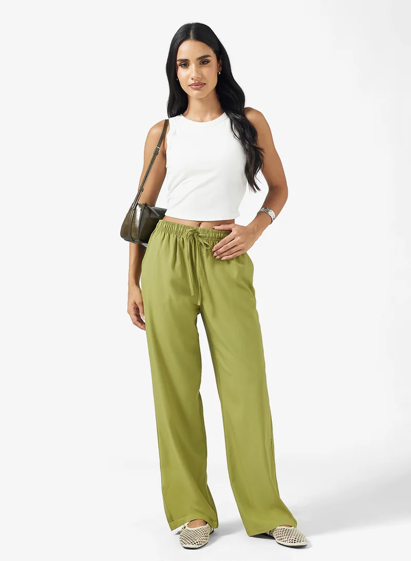 Ginger Pullon Linen Blend Pants