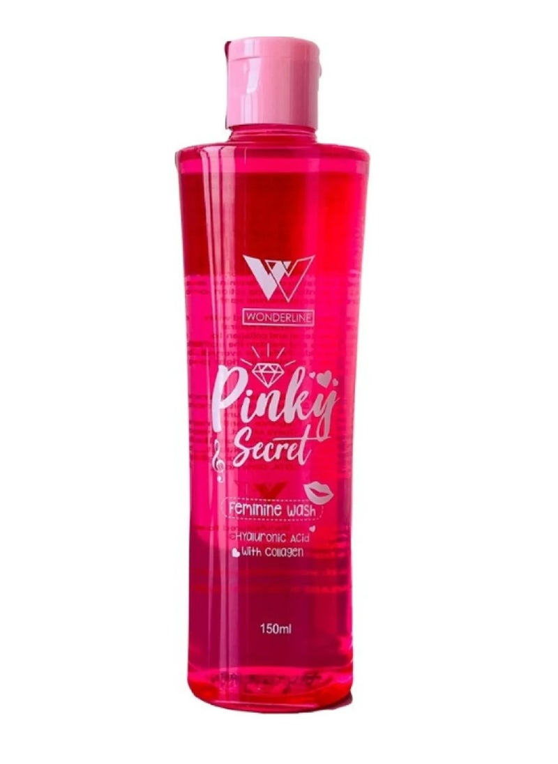 WONDERLINE Feminine Wash Hydraulonic Acid with Collagen Maintaining pH Balance Gentle Cleansing 150 ML 
