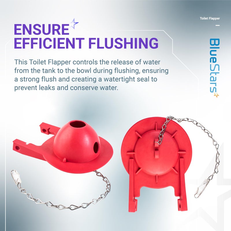 BlueStars [UPGRADED Large 3-Inch Toto Toilet Flapper Replacement - Compatible with G-Max, THU499S, THU331S, THU175S & 2021BP Toto Toilet Models - PACK OF 2 - Image 2