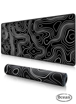 Large Mouse Pad Extended Gaming Mouse Pad Non-Slip Rubber Base Mouse pad Office Desk Mat Desk Pad Smooth Cloth Surface Keyboard Mouse Pads for Computers (800 * 300 * 3mm）Black - pzsku/ZEA455D07C823502C7F0FZ/45/_/1703742281/0ee39ada-e14b-4b36-9dc1-520227bb43f3