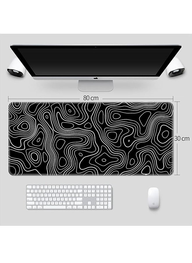 Large Mouse Pad Extended Gaming Mouse Pad Non-Slip Rubber Base Mouse pad Office Desk Mat Desk Pad Smooth Cloth Surface Keyboard Mouse Pads for Computers (800 * 300 * 3mm）Black