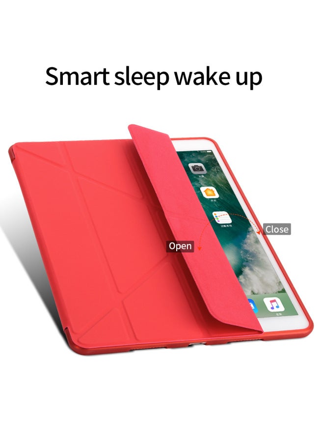 IPad Pro10.2tpu Protective Case IPad2022 Set 9.7 Silicone Anti-drop Multi-fold Flat Case Mini45-Color:Matcha Green-Applicable Model:ipad10(202210.9 Inch) - Image 4