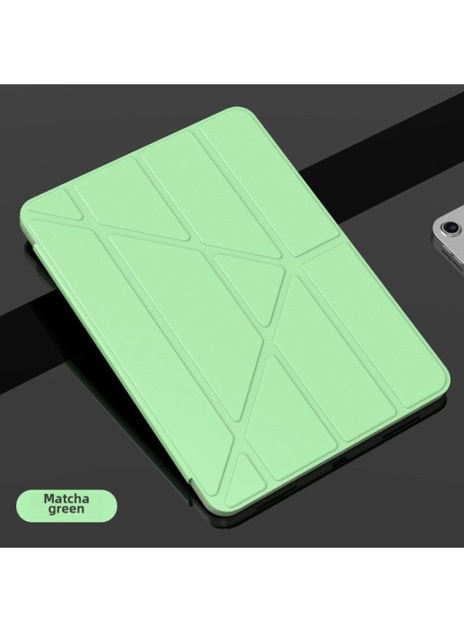 IPad Pro10.2tpu Protective Case IPad2022 Set 9.7 Silicone Anti-drop Multi-fold Flat Case Mini45-Color:Matcha Green-Applicable Model:ipad10(202210.9 Inch) - Image 1