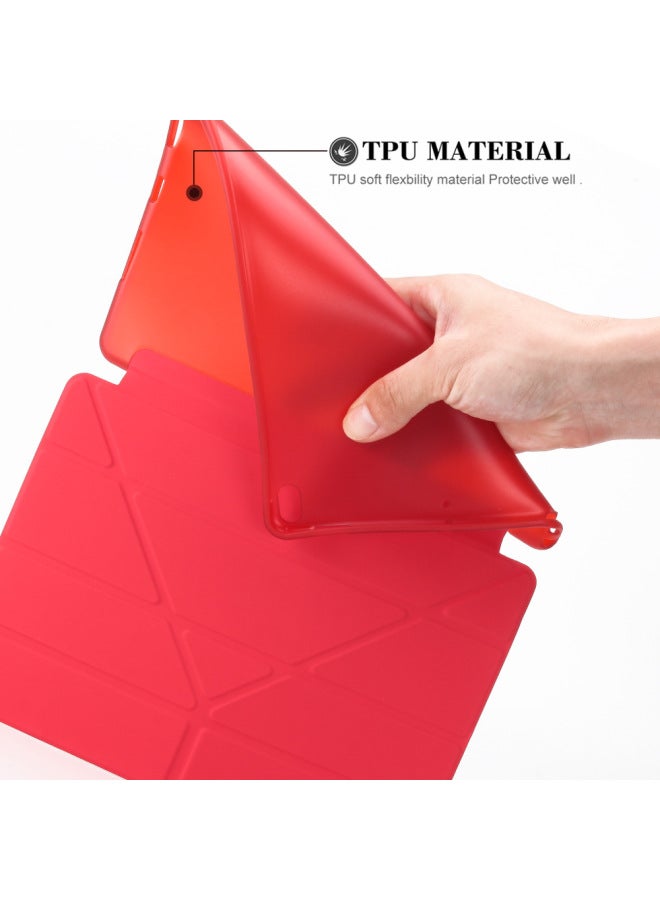 IPad Pro10.2tpu Protective Case IPad2022 Set 9.7 Silicone Anti-drop Multi-fold Flat Case Mini45-Color:Matcha Green-Applicable Model:ipad10(202210.9 Inch) - Image 5