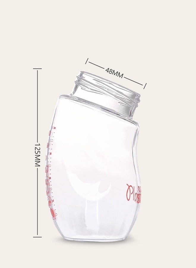 Baby Sippy Cup 240ml brown Glass Bottle Newborn/Nursling Anti Choking, Anti Falling, Anti Bloating Dual-Use Children's Glass Bottle - Image 5