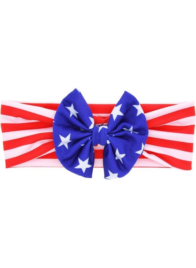 Patiky Patiky Baby Toddler Headband Stripe Stars Hair Band Accessories Headwear for 4th of July TS05 (Bowknot)  - Image 2