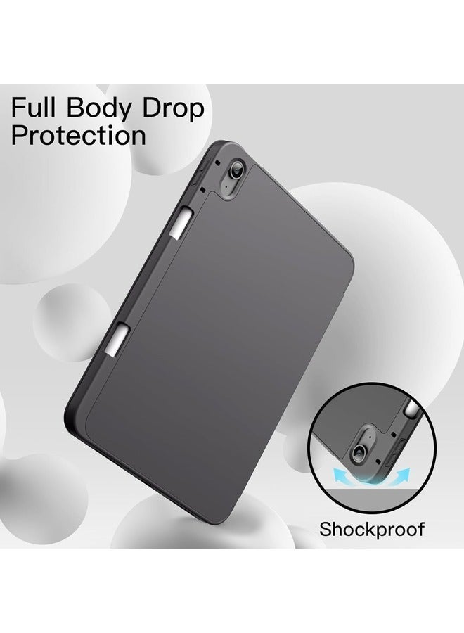 Raxoom Grey Trifold Smart Cover for iPad Air 13 Inch (M2) 2024 â€“ Auto Wake/Sleep, Pencil Holder, and Soft TPU Back - Image 3