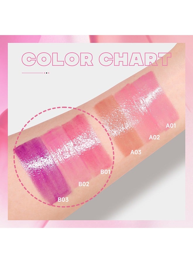 Sheloves Pink Sauce*3-Pink Youth Memory Liquid Lipstick, Long Lasting Waterproof Non-Stick Cup Not-Fade Shiny High Gloss Lip Gloss Set #B - Image 4