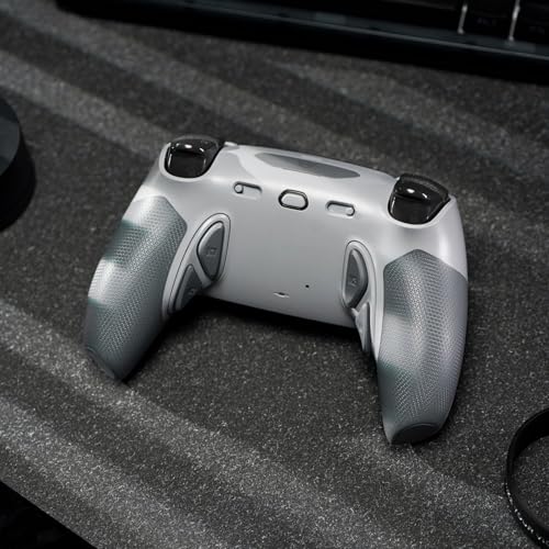 HEXGAMING PHANTOM Controller for Competitive Gaming - Hall Effect, 4 Remappable Buttons, 6 Profiles, 8 Interchangeable Stick, and Adjustable Triggers Compatible with ps5, PC, Mobile - 1994 Gray - Image 3