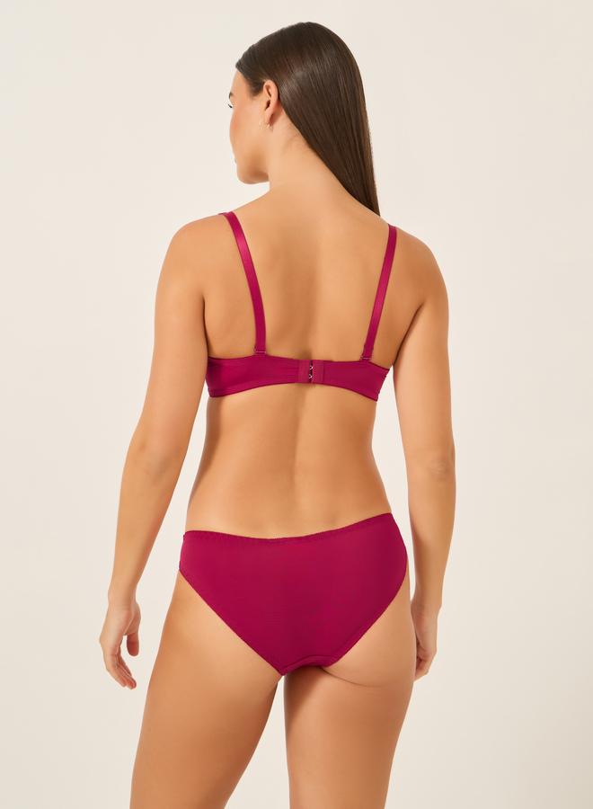 Take Two Take Two Solid Padded Wired Bra and Bikini Briefs Set - Image 5