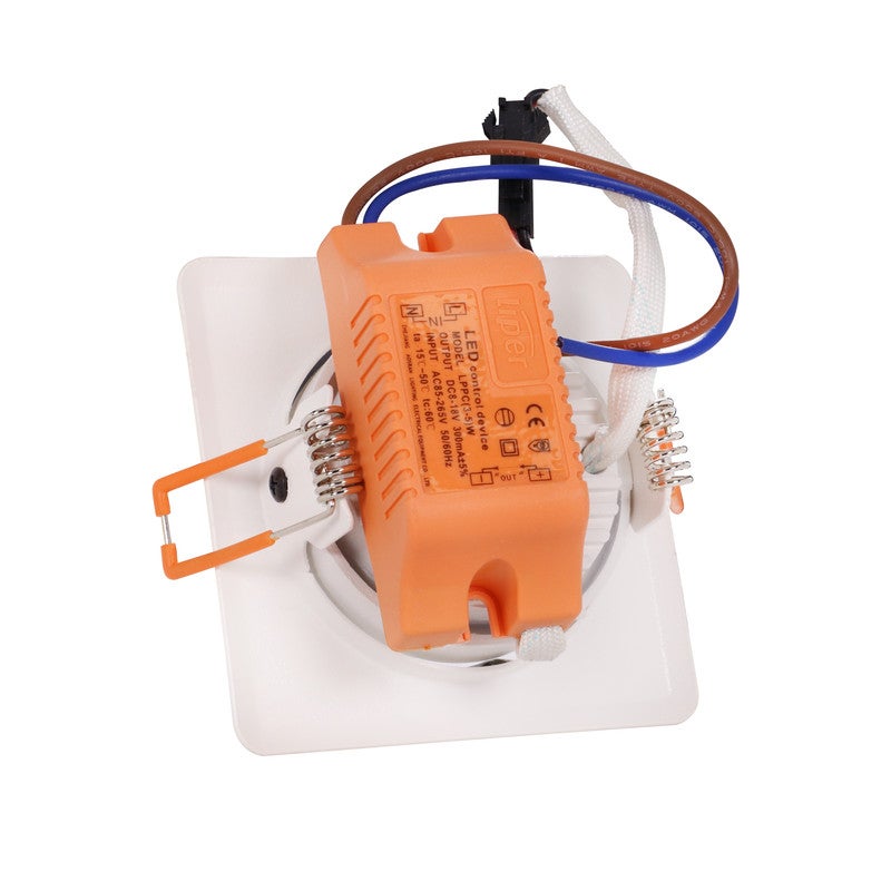 LIPER Adjustable recessed square warm white body color spotlight 3W - Image 3