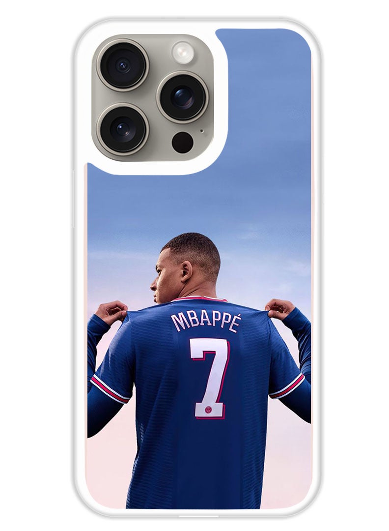 Theodor Protective Case Cover For APPLE IPHONE 15 Pro Max Mbape (White Bumper) - Image 1
