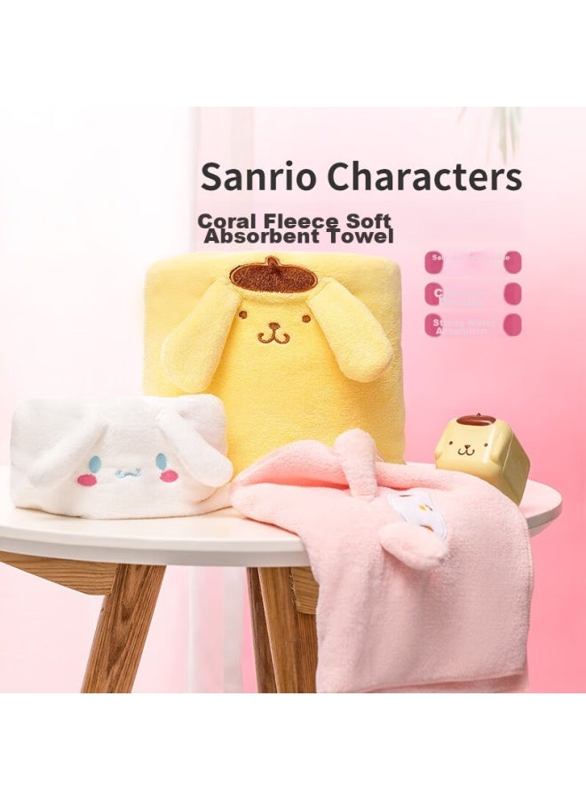 ميني سو Miniso Cinnamoroll منشفة من الفيسكورال مرنة وناعمة وماصة، مقاومة للتساقط، للاستخدام المنزلي، لغسيل الوجه والاستحمام، 80x30 سم - Image 3
