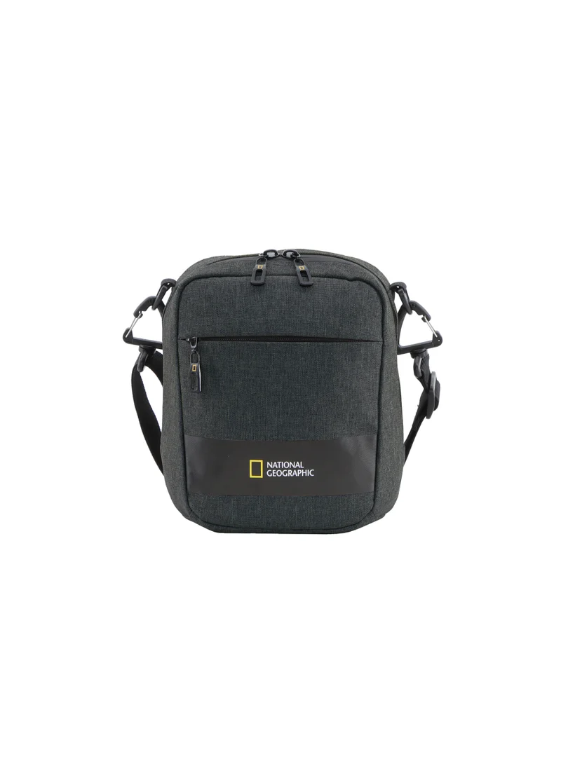 NATIONAL GEOGRAPHIC National Geographic Shadow RPET Utility Bag Anthracite, Durable Water Resistant RFID Pocket, Multi Pocket Casual Shoulder Bag/Crossbody Bag For Office Work School University Travel