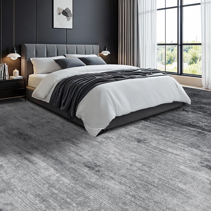 LIANLAM Washable Rug 8x10 Area Rugs for Living Room - Stain Resistant Non-Slip Backing Boho Rug for Bedroom,Durable & Ultra-Thin Vintage Large Area Rug(8x10,Gray) - Image 2