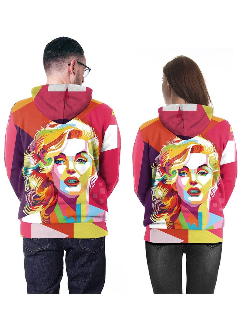 Loquat Graffiti Marilyn Monroe 3D Print Pullover Hoodie  - Image 2