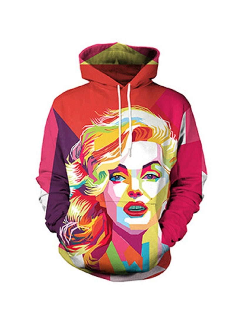 Loquat Graffiti Marilyn Monroe 3D Print Pullover Hoodie  - Image 1