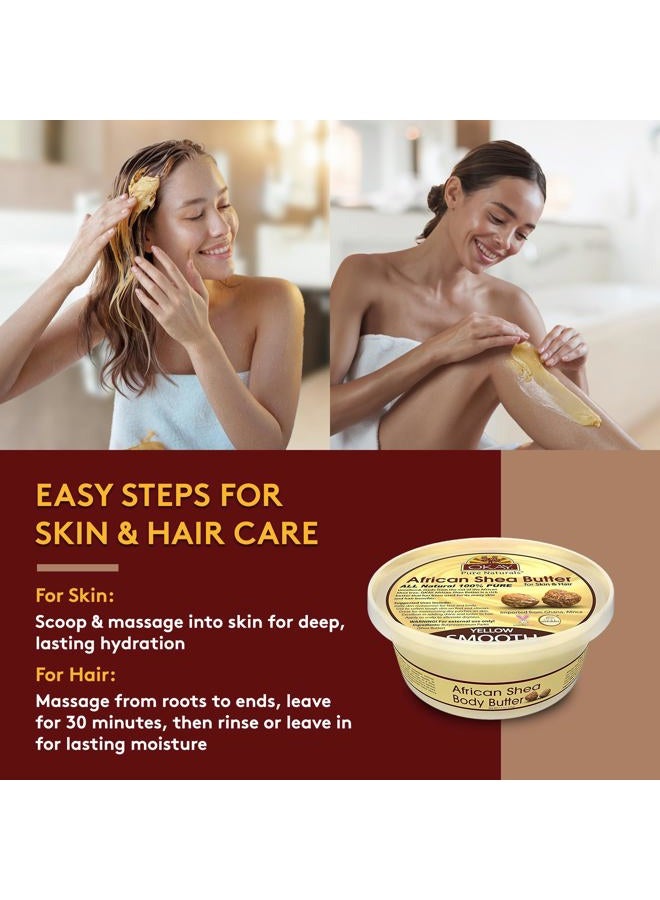 OKAY Pure Naturals Shea Butter Jar Yellow, 7.5 Ounce (8 Ounce Jar Size), 0.22 kg - Image 5