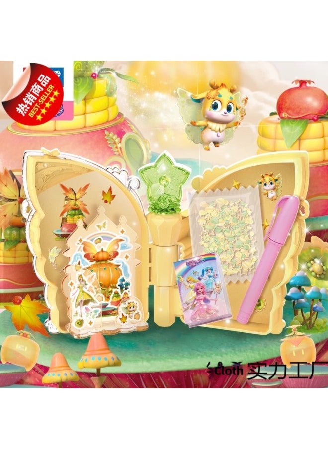 Balala Little Magic Fairy Magic Book Butterfly Fun Four Seasons Hand Account Goka Spring Pink Girl Toys Play Home-Color:Four Seasons Magic Book [full Set Of Four Types]  - Image 4
